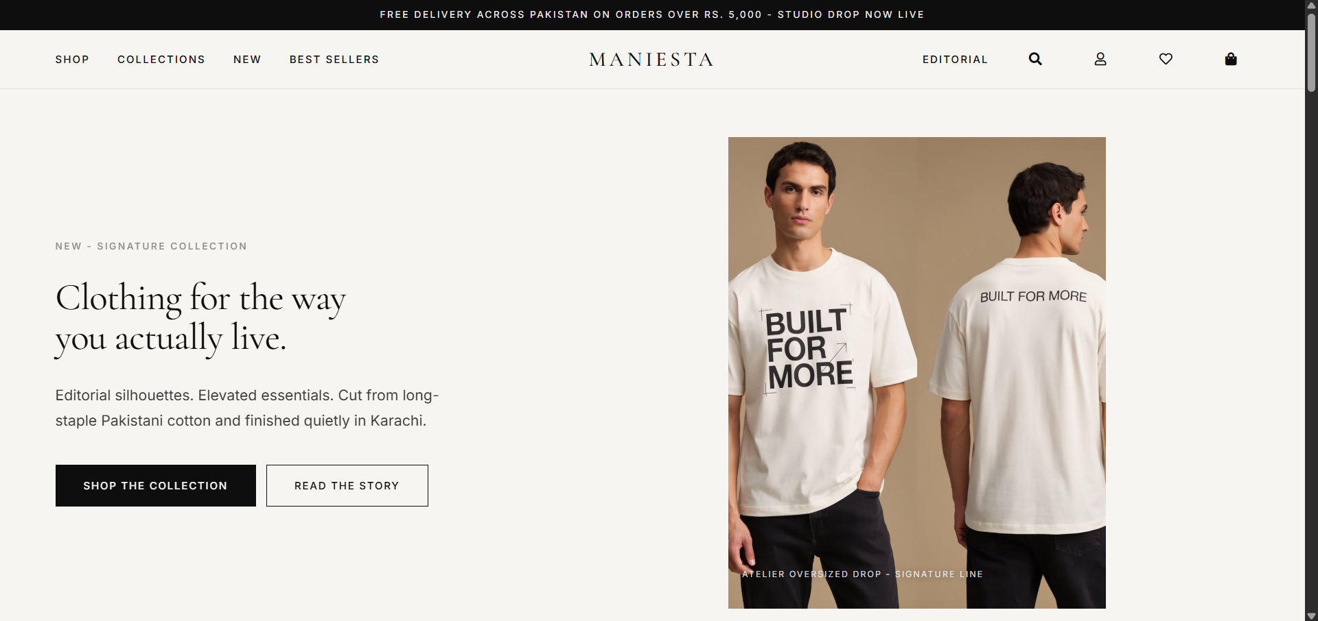 Maniesta Label interface